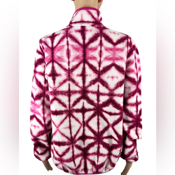 Patagonia Womens Medium Lightweight Synchilla Snap T Fleece Pullover Tie Dye EUC - Picture 4 of 10